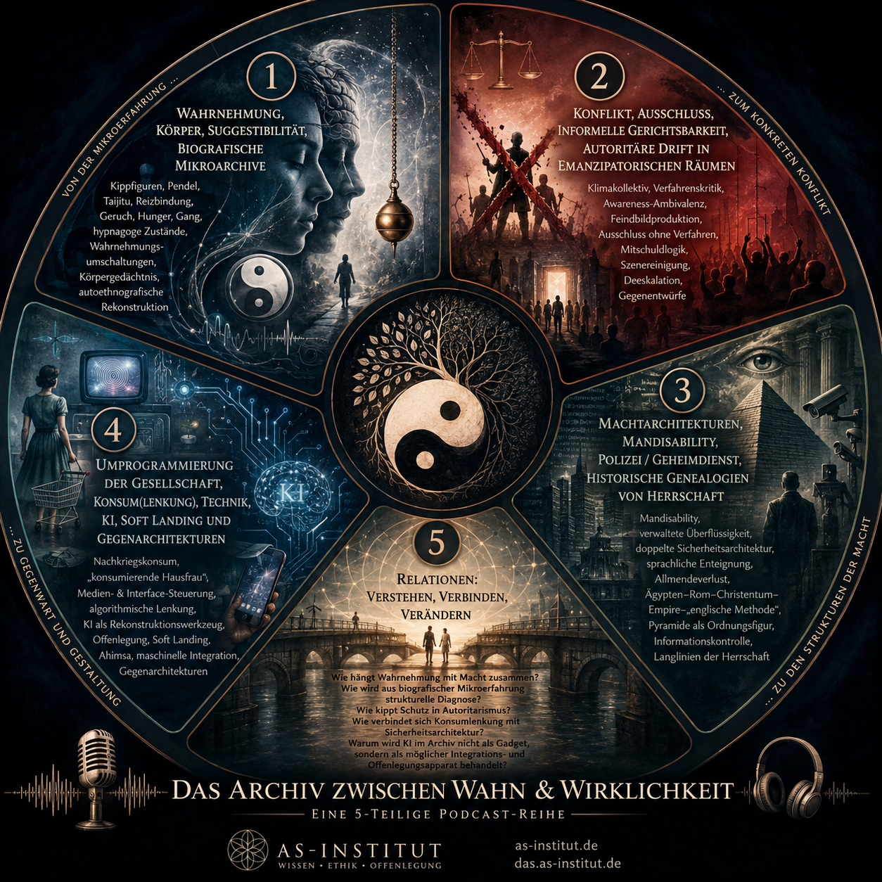 Cover Podcastreihe – Das Archiv zwischen Wahn und Wirklichkeit
