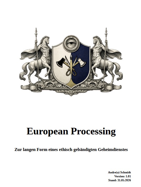 Cover European Processing – Zur langen Form eines ethisch gebändigten Geheimdienstes